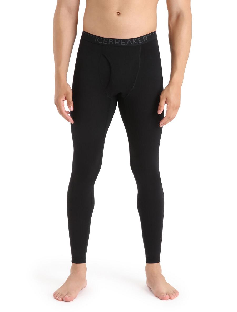 Icebreaker Merino 200 Oasis with Fly Férfi Leggings Fekete | HU 1134MQZA